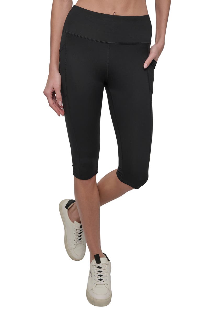 DKNY Balance Compression High Waist Capri Leggings, Main, color, 