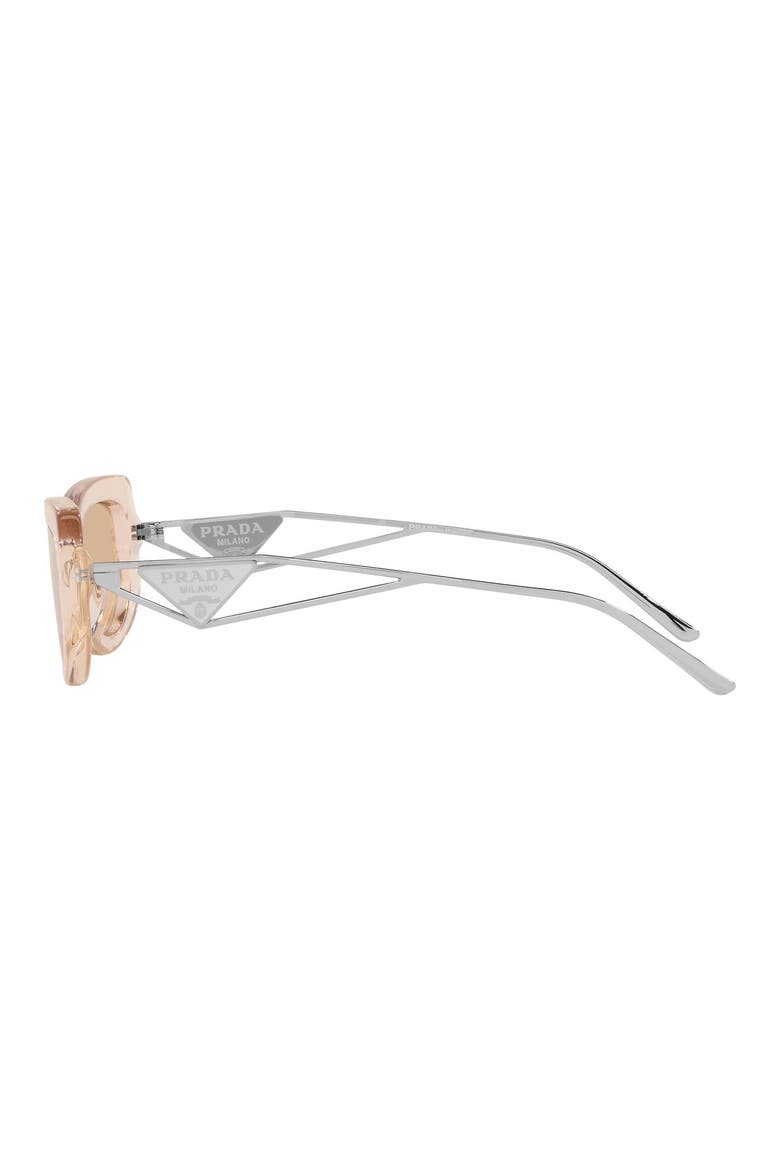53mm Rectangular Sunglasses, Alternate, color, LITE BROWN