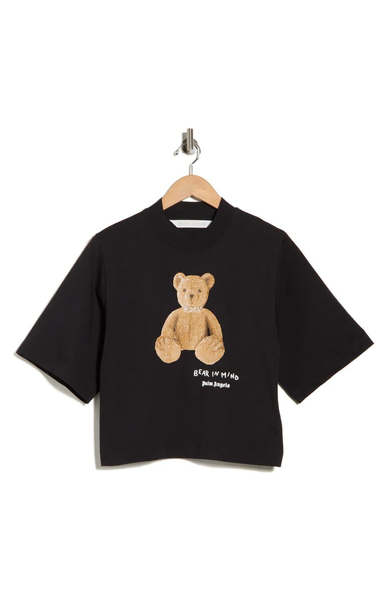 Palm Angels Bear Logo Graphic T-Shirt, Main, color, Black