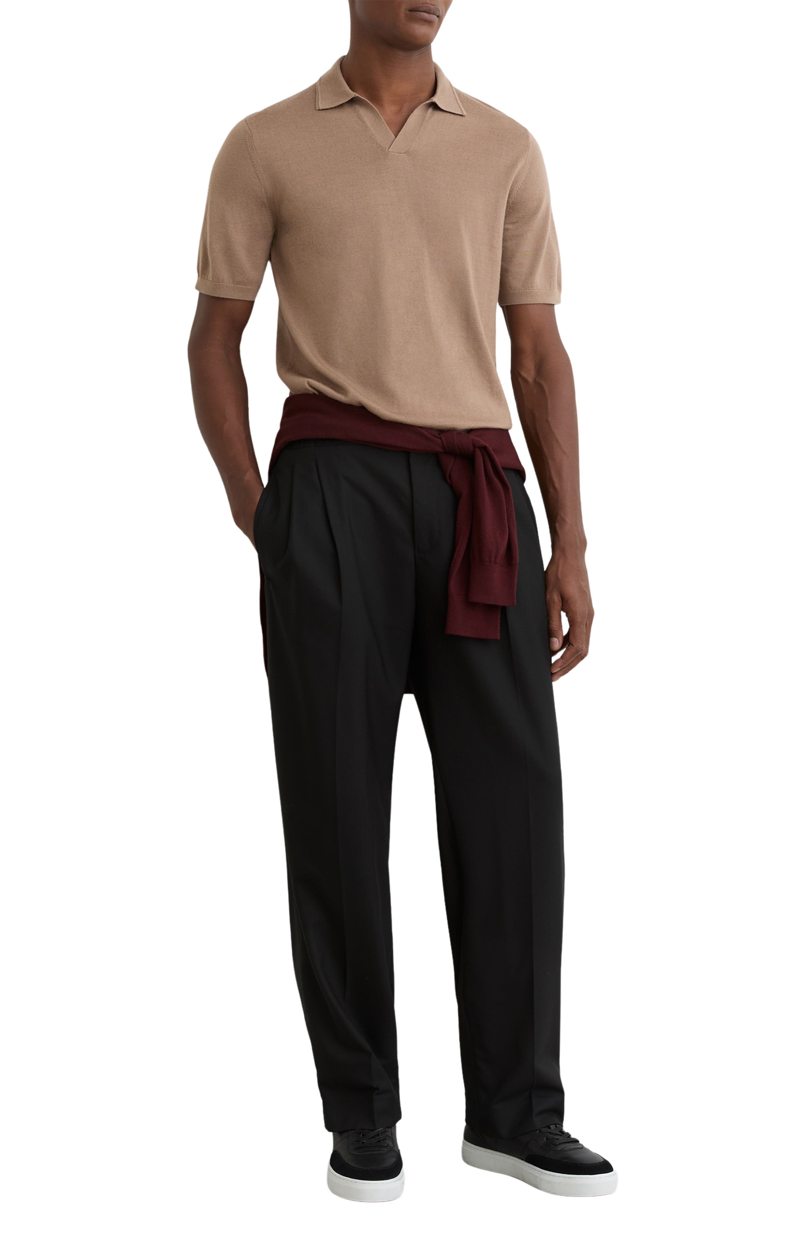 Мужские Reiss Duchie Johnny Collar Short Sleeve Wool Polo Sweater — фото 6