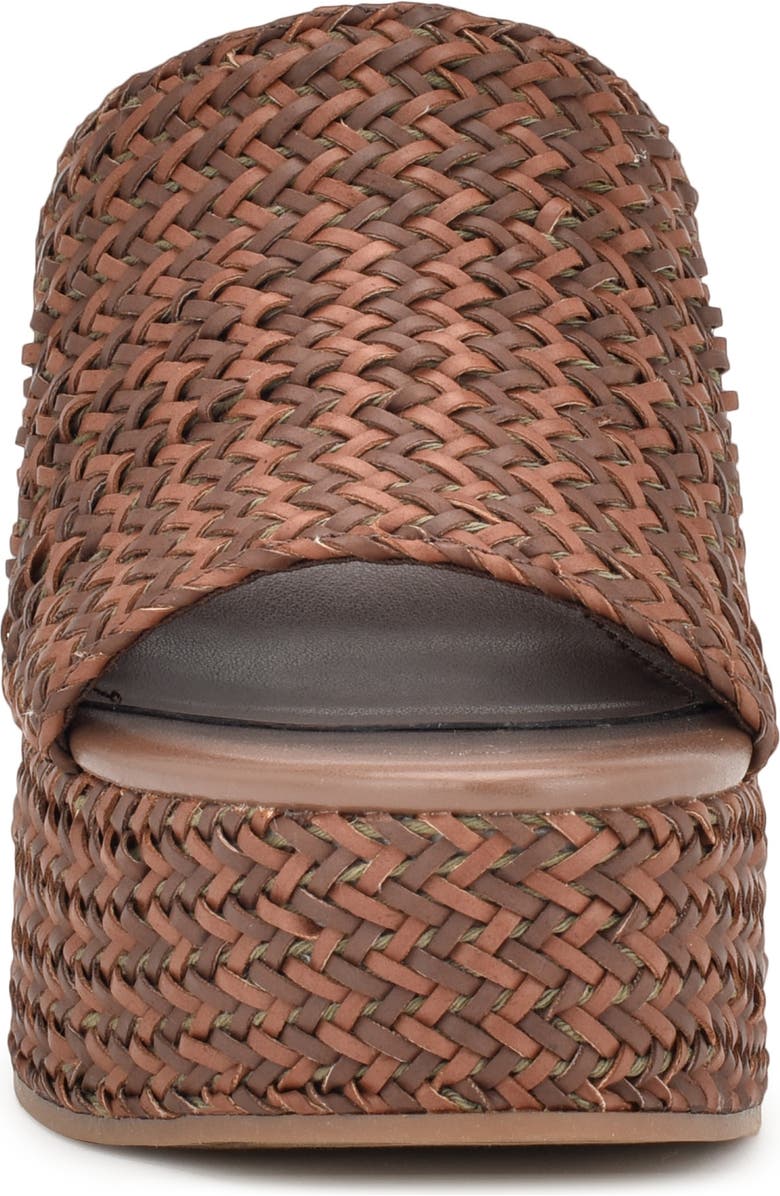 Nine West Everie Platform Wedge Sandal, Alternate, color, Dbr01