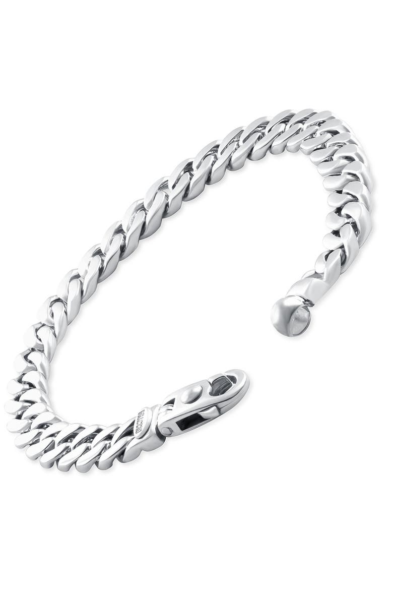 Braccio Men's 36 Gram Cuban Link Solid Silver Bracelet 8.5", Alternate, color, Silver