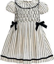 Tulleen Inkstripe Velvet Bow Dress