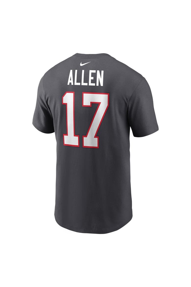 Men's Nike Josh Allen Anthracite Buffalo Bills Name & Number T-Shirt, Alternate, color, Anthracite