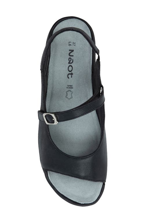 Naot Toka Slingback Sandal (women0 In Shiny Black Leather