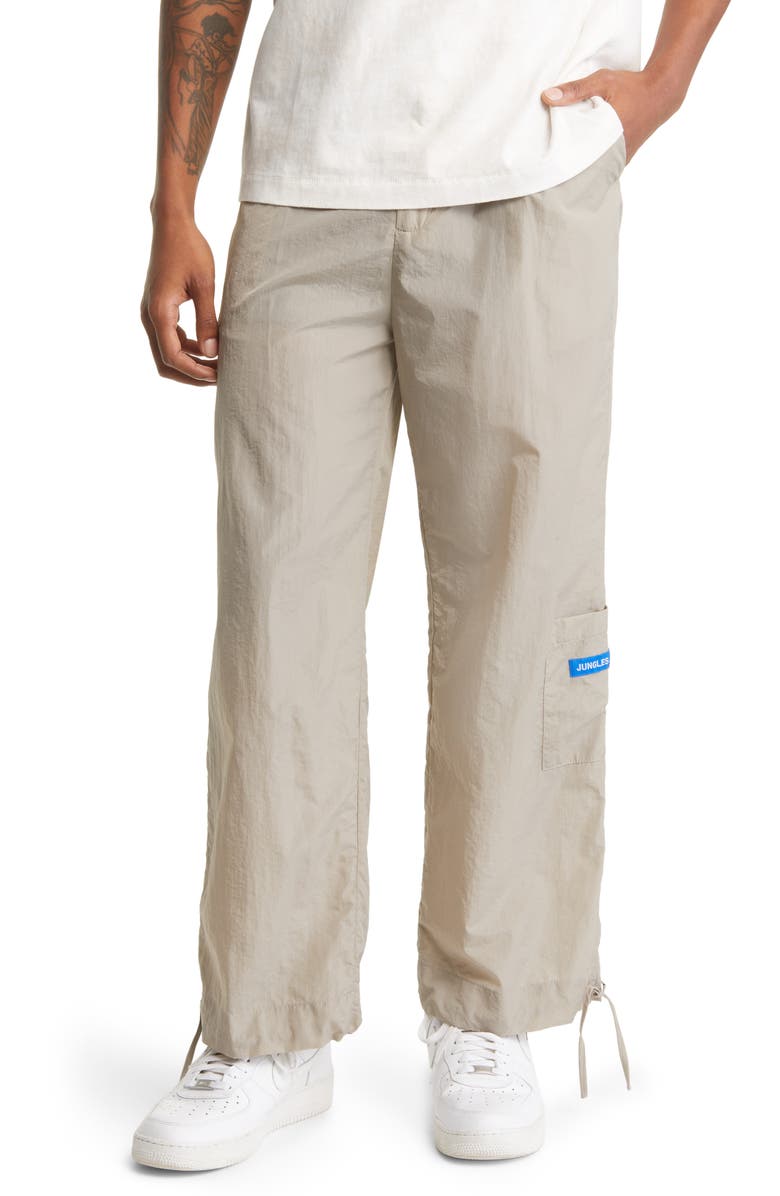 JUNGLES Pleated Nylon Pants, Main, color, 