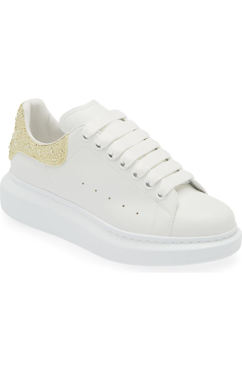 McQueen Oversized Crystal Embellished Sneaker, Main, color,