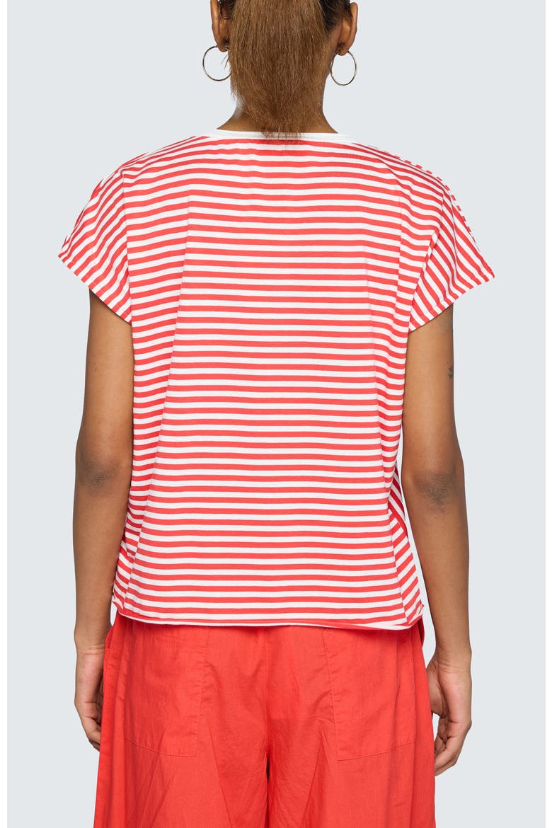 Vanya Striped V-Neck Top, Alternate, color, Mandarin Strip