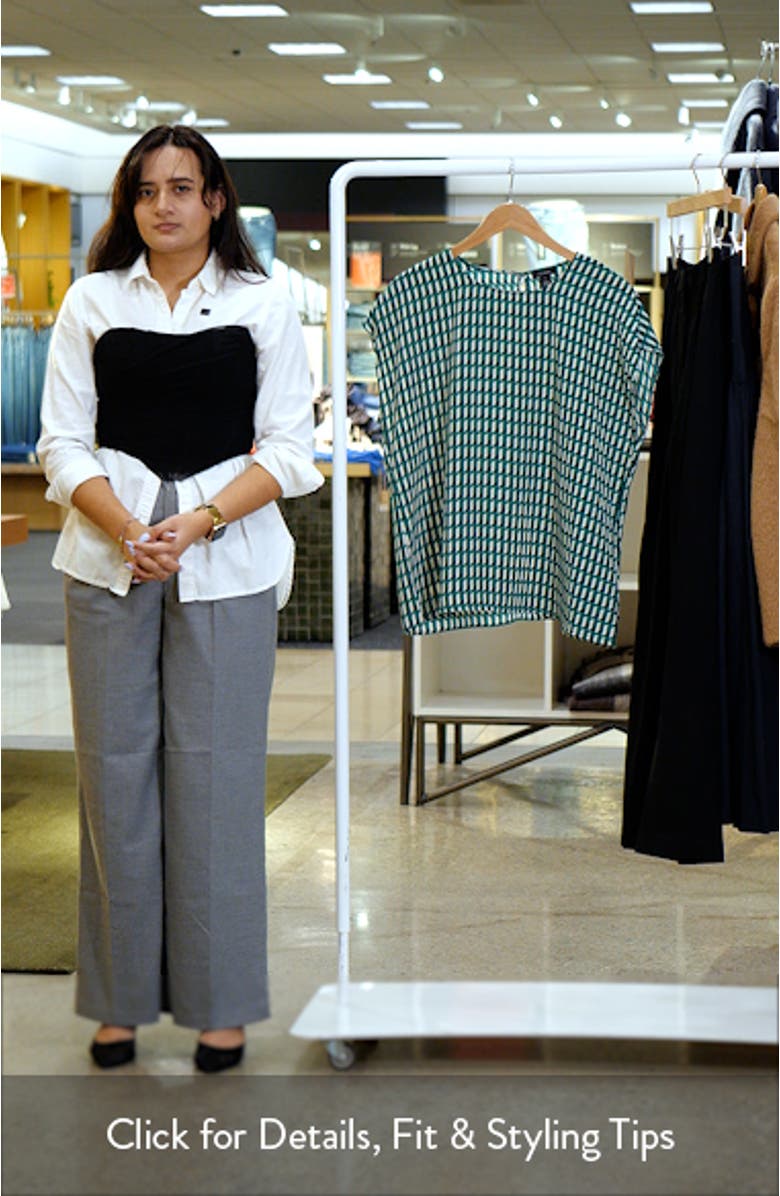 Geo Print Cap Sleeve Shell, sales video thumbnail