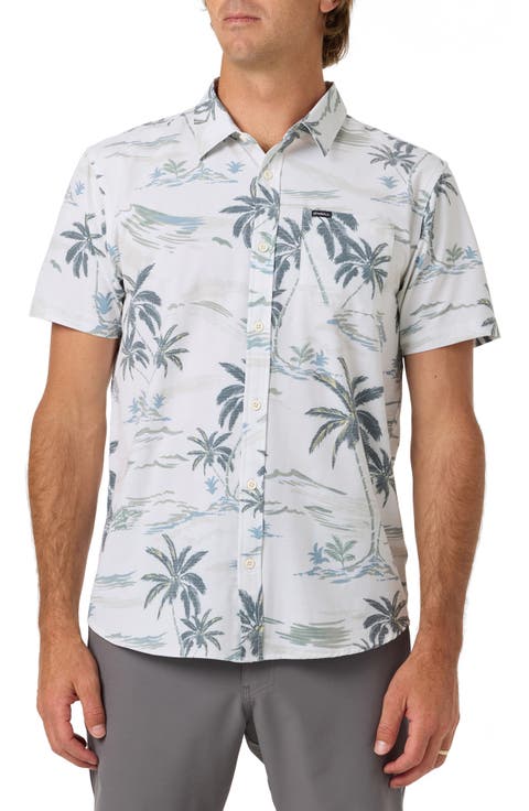 UPF Slub Standard Short Sleeve Performance Button-Up Shirt