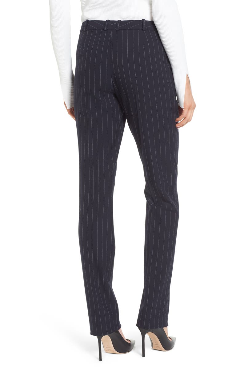 BOSS Titana Pinstripe Suit Trousers, Alternate, color, 