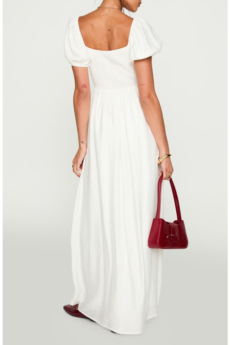 Song Puff Sleeve Maxi Dress, Alternate, color, WHITE