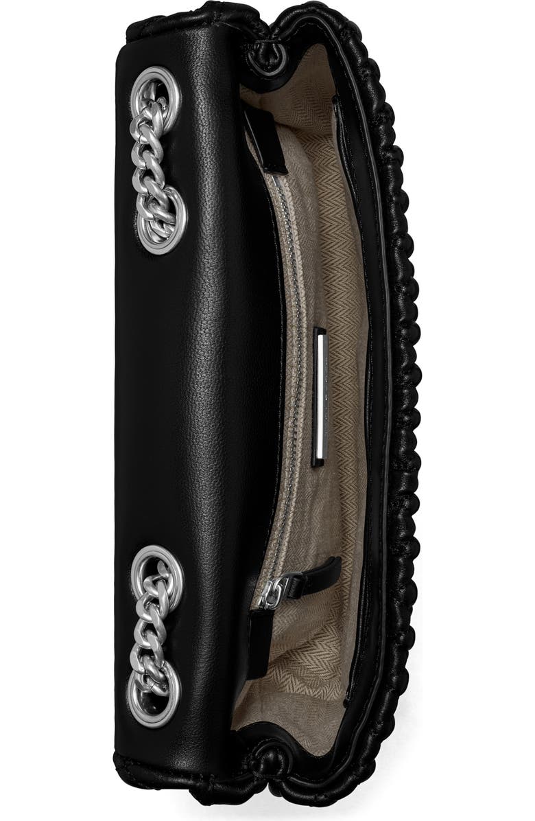 Tory Burch Kira Ruched Small Leather Convertible Shoulder Bag, Alternate, color,