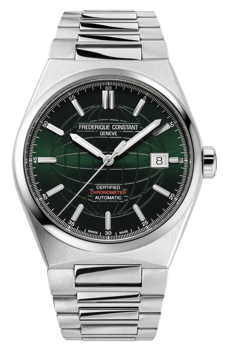 FREDERIQUE CONSTANT Highlife Automatic COSC Bracelet Watch, 39mm, Main, color, Silver-Tone