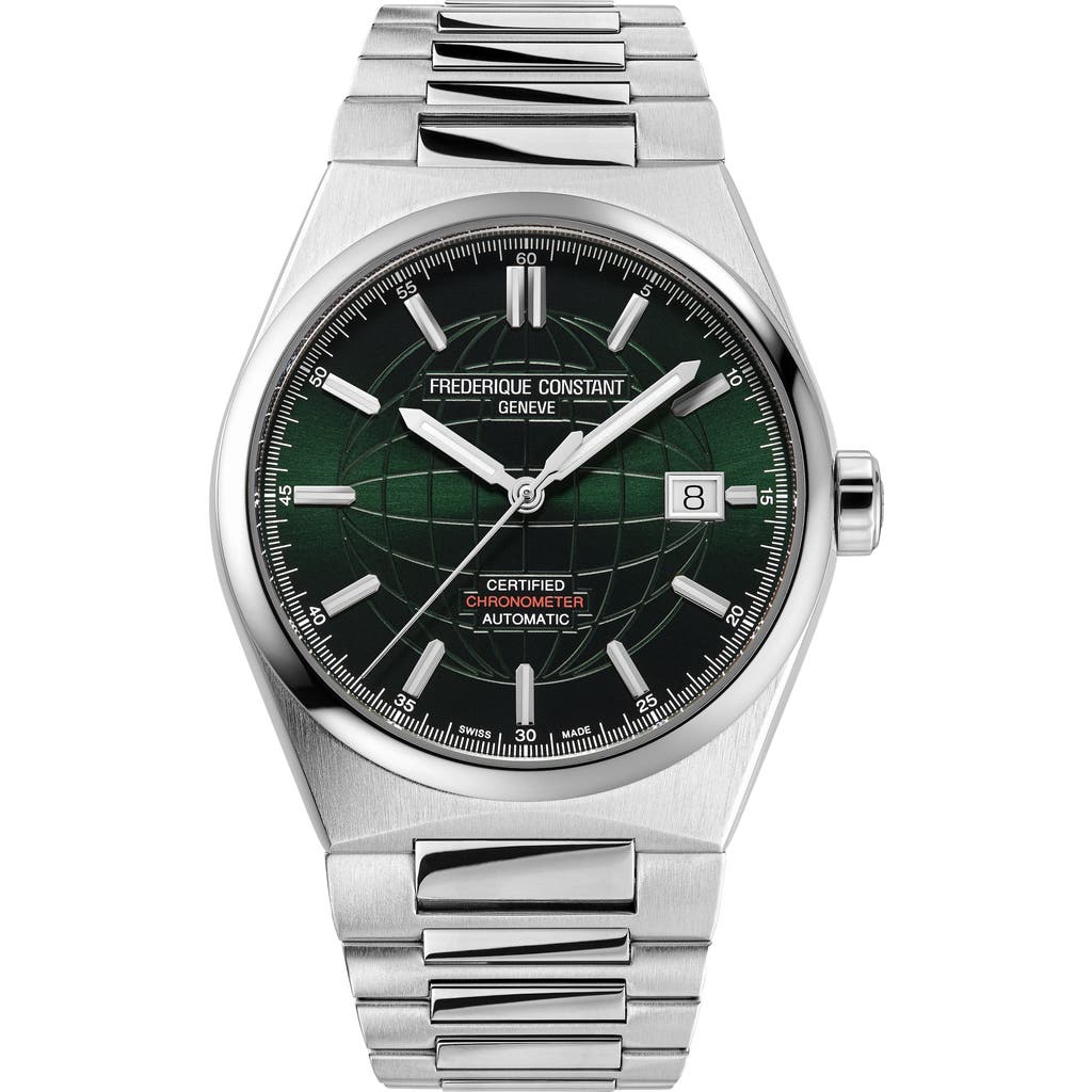 Frederique Constant Silver Highlife Automatic Cosc Watch In Silverone
