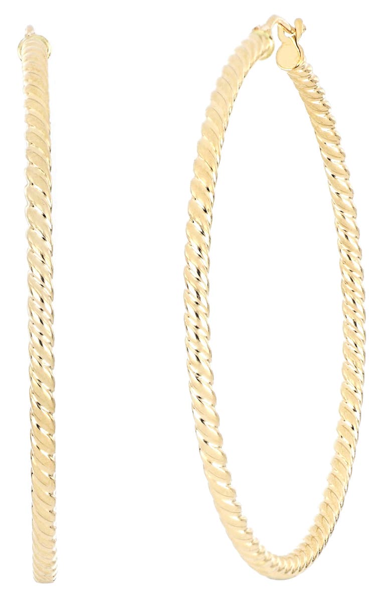 Bony Levy 14K Gold Twisted Hoop Earrings, Main, color,