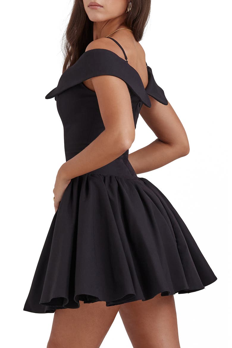 Elida Off the Shoulder Minidress, Alternate, color, BLACK