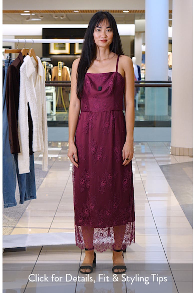 Lace Column Midi Dress video