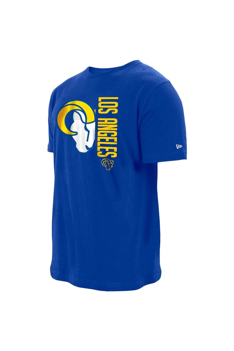 Men's New Era Royal Los Angeles Rams Split Logo 2-Hit T-Shirt, Alternate, color, Royal