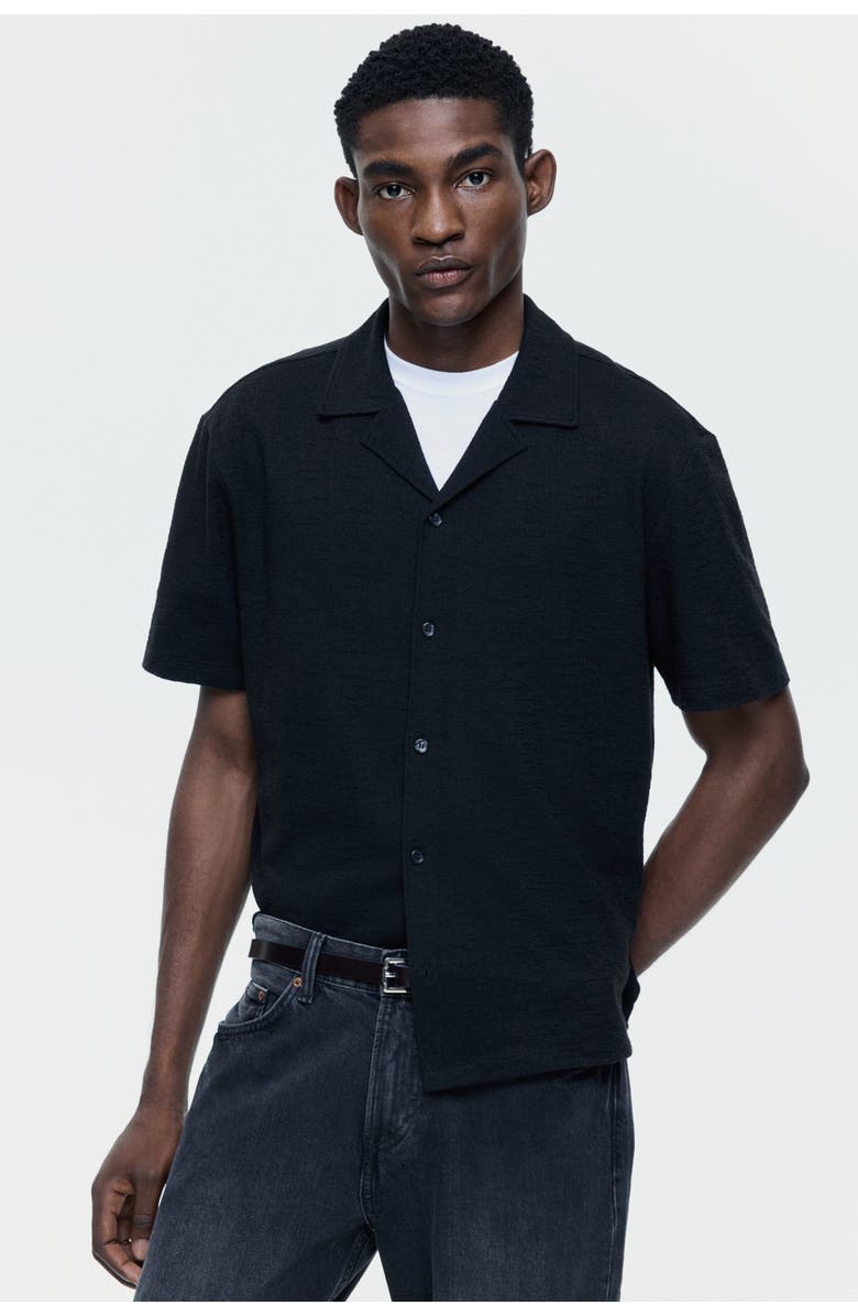 H&M Regular-fit resort shirt, Main, color, Black