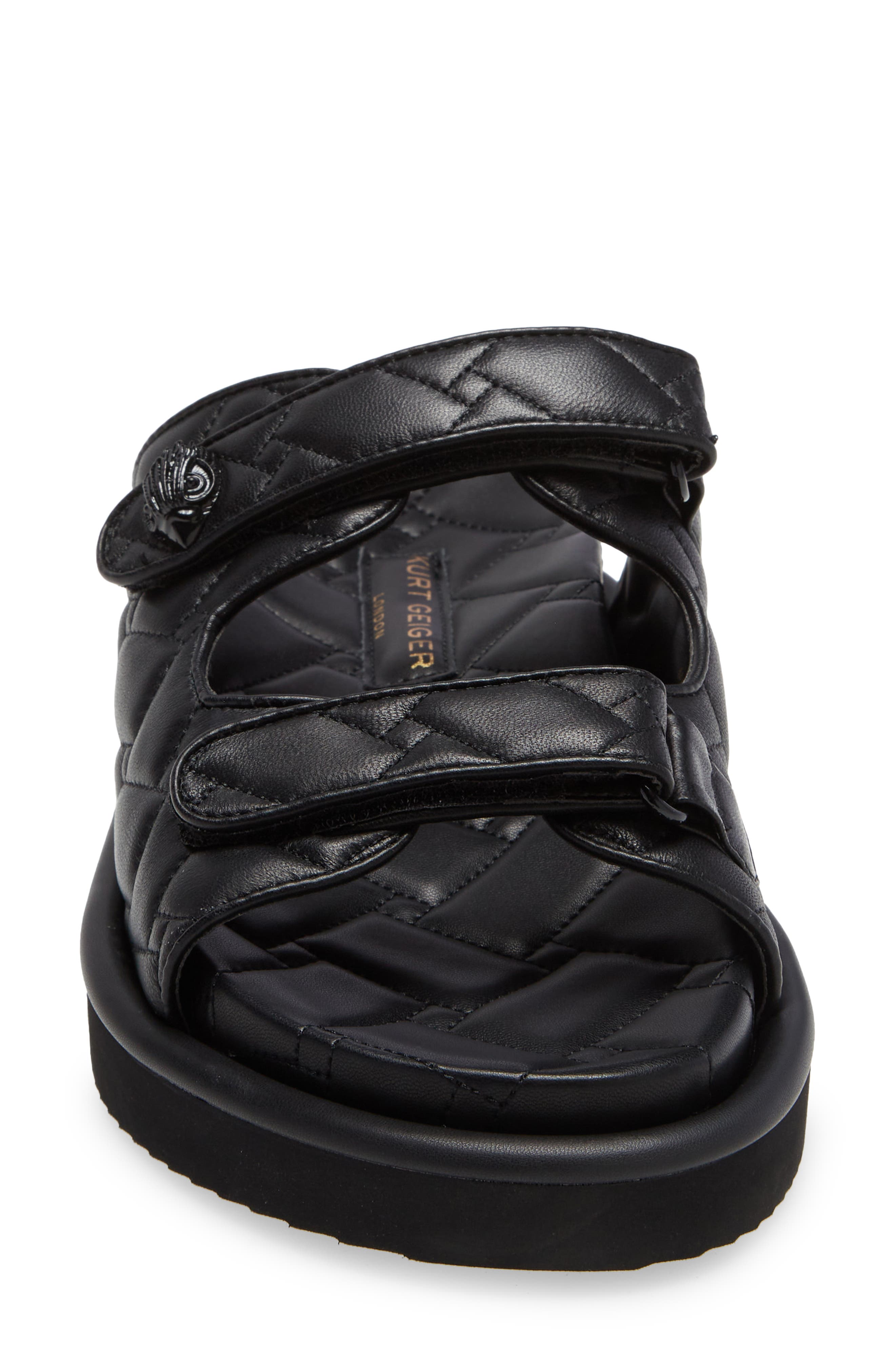 Kurt Geiger London Orson Box Quilt Slide Sandal, Alternate, color, Black