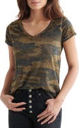 Lucky Brand Camo Burnout T-Shirt