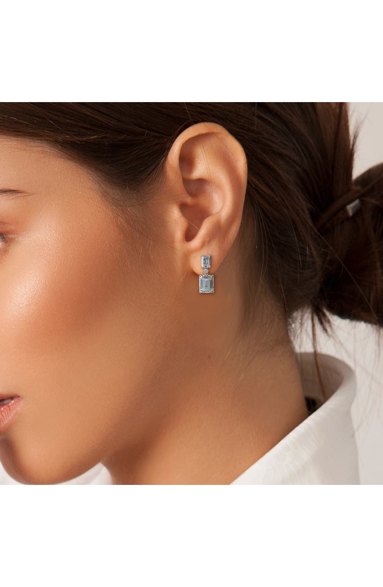 Julianna B. Aquamarine & Diamond Drop Earrings 14K, Alternate, color, Aquamarine