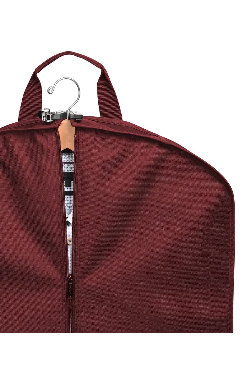 40" Deluxe Travel Garment Bag with two pockets, Alternate, color, Merlot