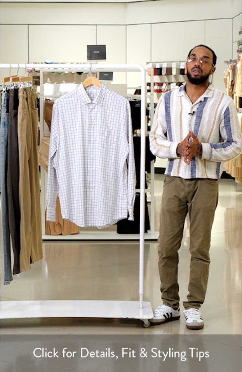 Tyrrell Plaid Performance Twill Button-Down Shirt, sales video thumbnail