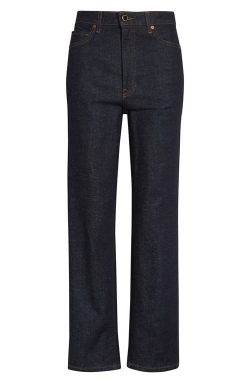 Khaite Abigail Ankle Straight Leg Jeans In Black
