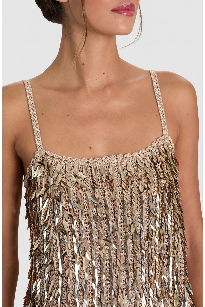 Nicolette Sequin Camisole, Alternate, color, SAND/ GOLD