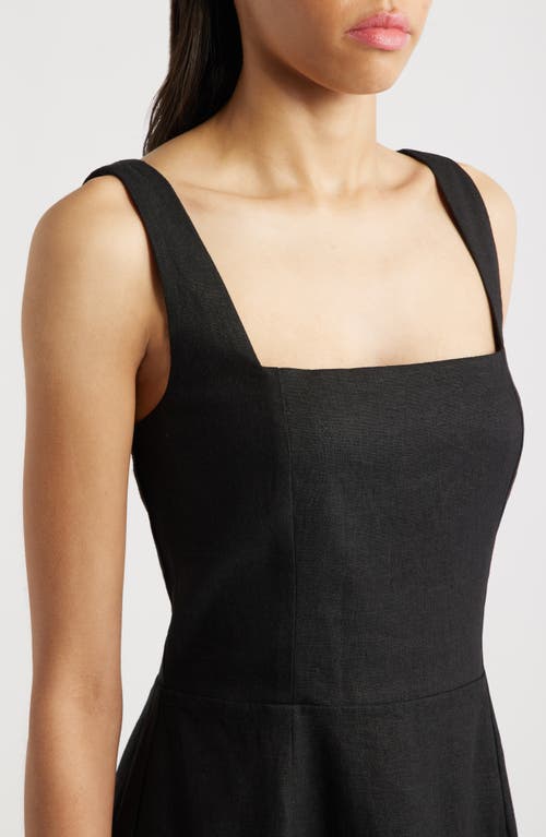 Charles Henry Sleeveless A-line Minidress In Black