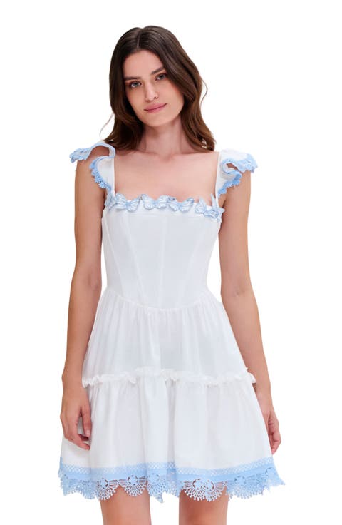 Flutter Poplin Mini Dress
