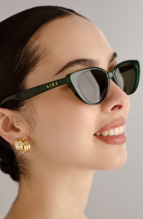 Aire Amalthea 55mm Cat Eye Sunglasses In Emerald/green Mono