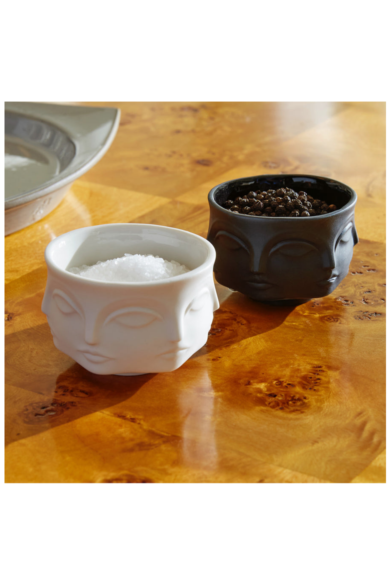 Muse Sel et Poivre Salt and Pepper Cellars, Alternate, color, Black / White