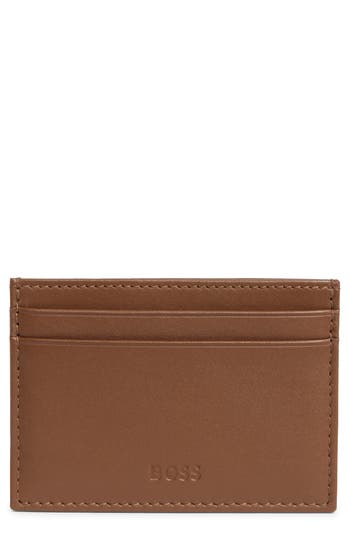 Hugo Boss Boss Randy Leather Card Case Randy Leather Card Case In Brown