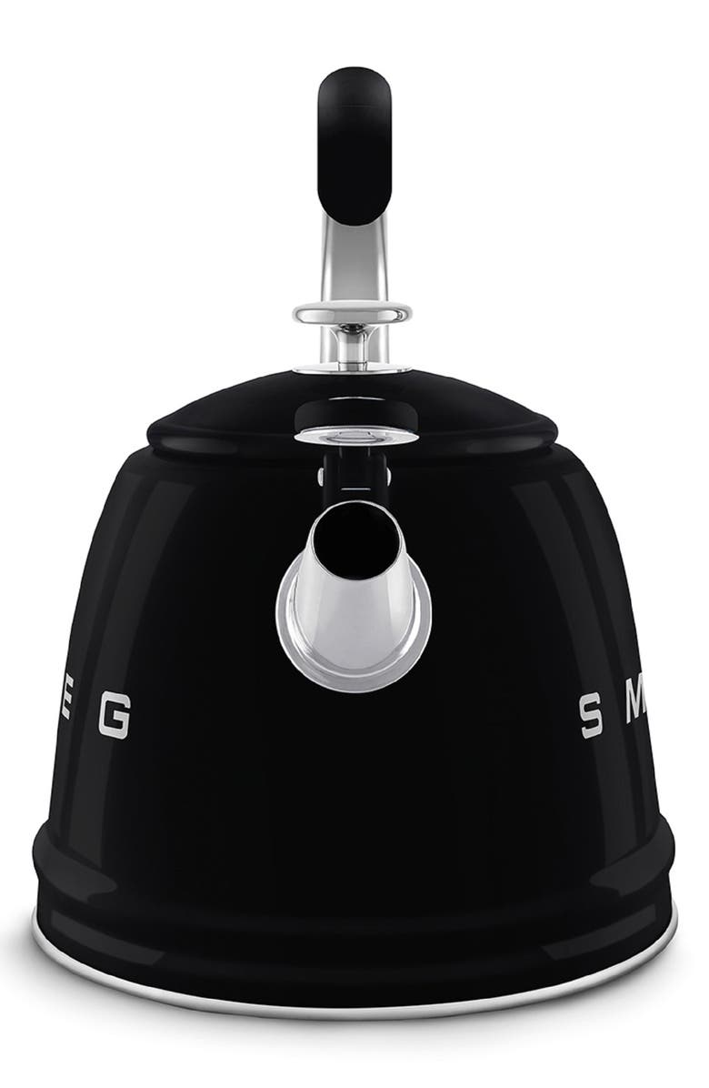 smeg Whistling Kettle, Alternate, color, Black