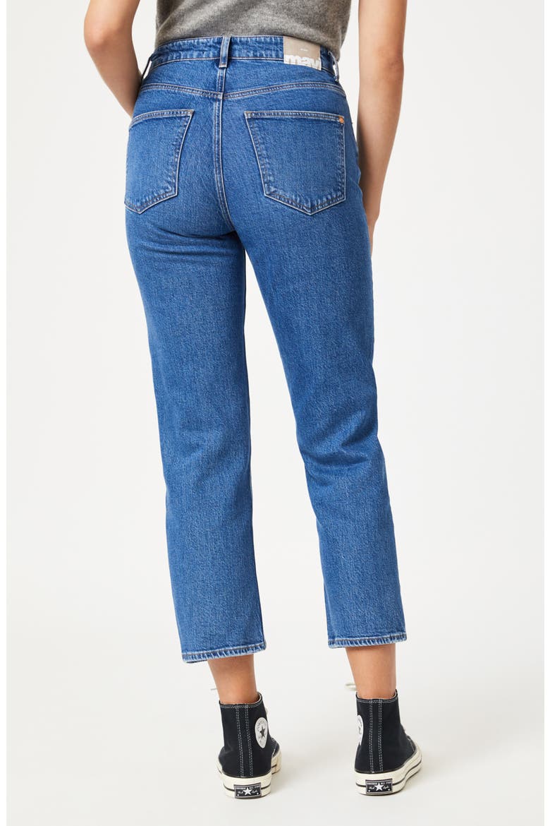 Savannah High Waist Crop Relaxed Straight Leg Jeans, Alternate, color, RECYCLED BLUE