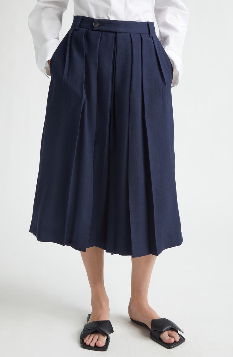 SETCHU Hakama Shorts, Main, color, Navy