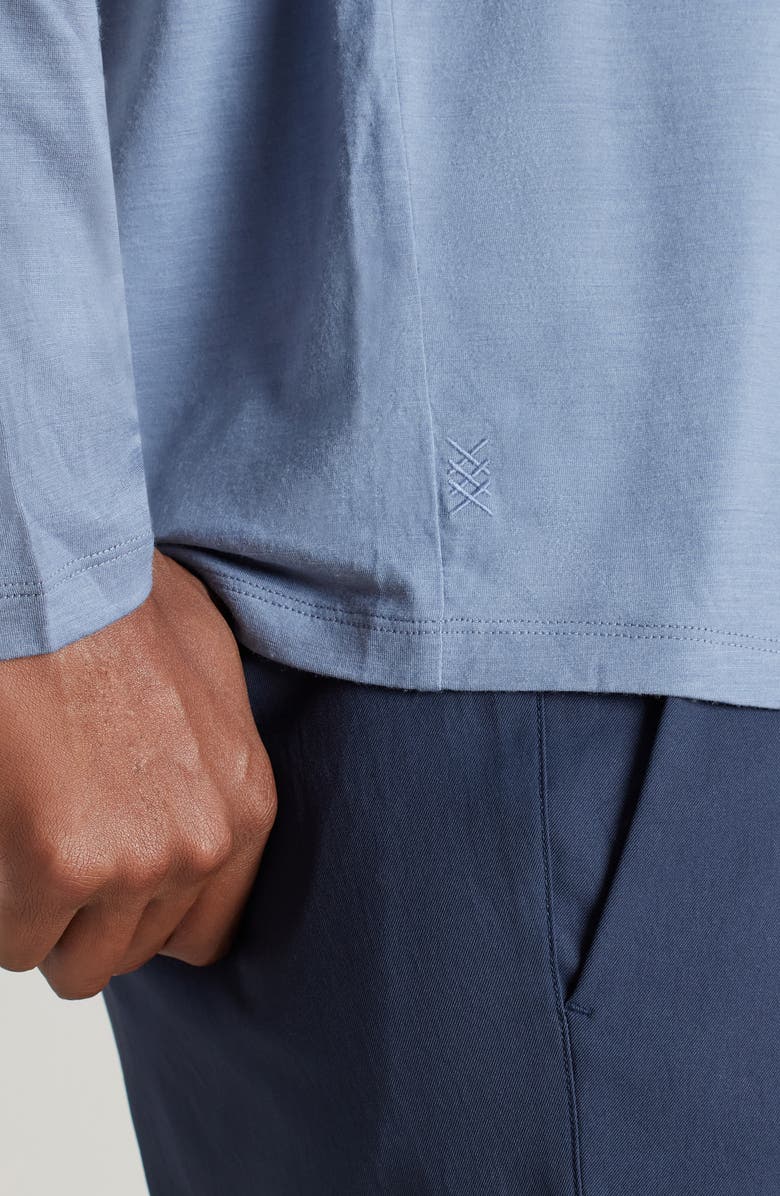 Rhone Modino Long Sleeve Wool Blend Crewneck T-Shirt, Alternate, color, Folkstone Gray