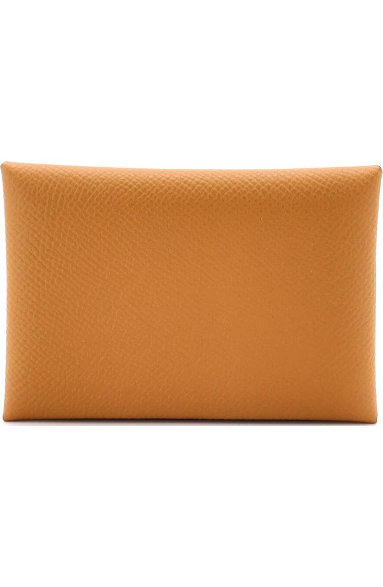 Pre-Owned Hermes Calvi Duo Card Holder Epsom, Alternate, color, Sesame