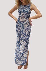 Stone Fox Swim Konda Sheer Mesh Cover-Up Maxi Dress