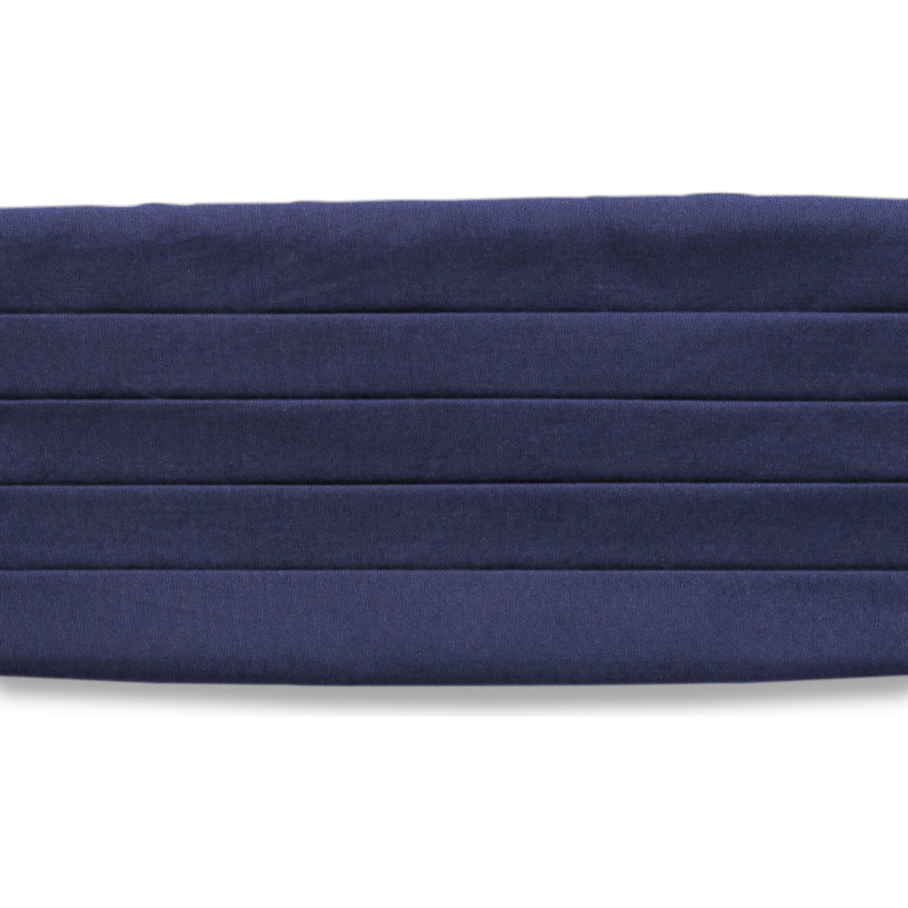 Beau Ties Of Vermont Navy Charmeuse Cummerbund