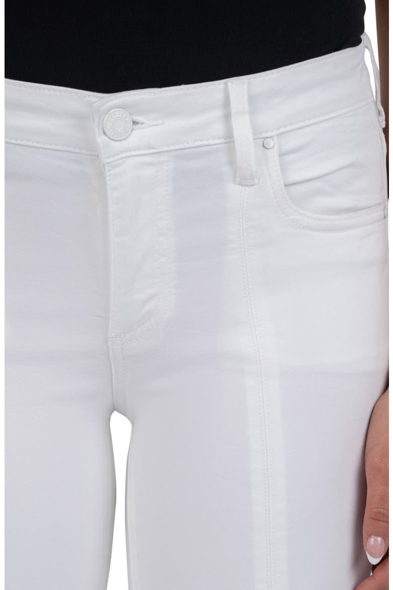 Amy Frayed Seamed Low Rise Crop Slim Straight Leg Jeans, Alternate, color, OPTIC WHITE
