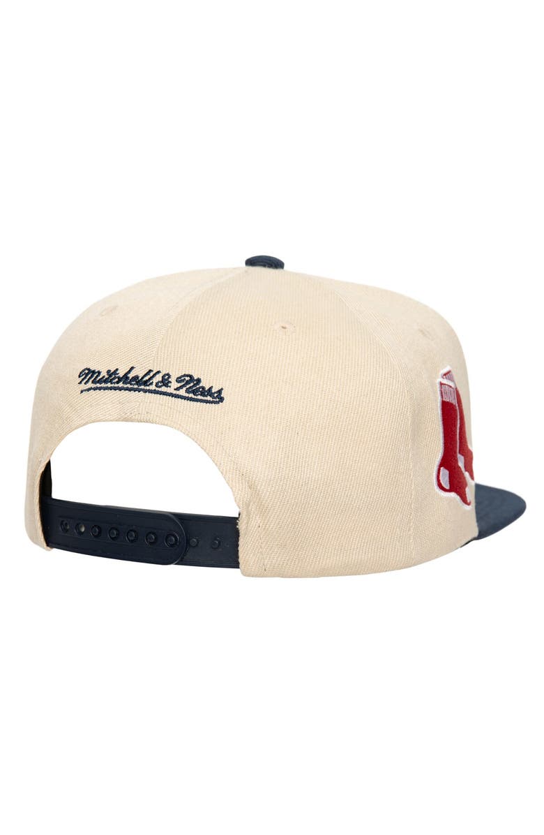 Mitchell & Ness Men's Mitchell & Ness Cream Boston Red Sox Cooperstown Collection Speed Zone Snapback Hat, Alternate, color, Cream