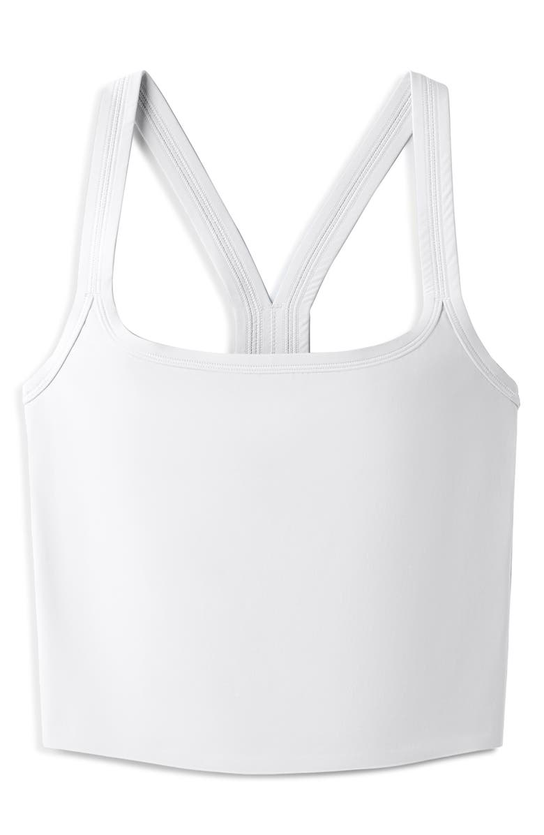 Rhone Serene Shelf Bra Crop Tank, Alternate, color, Snow White
