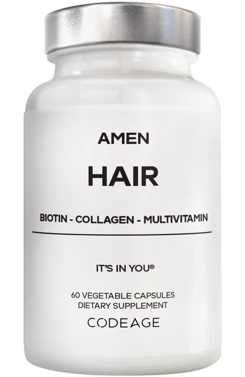 Hair Vitamins, 10,000 mcg Biotin, Collagen Supplement