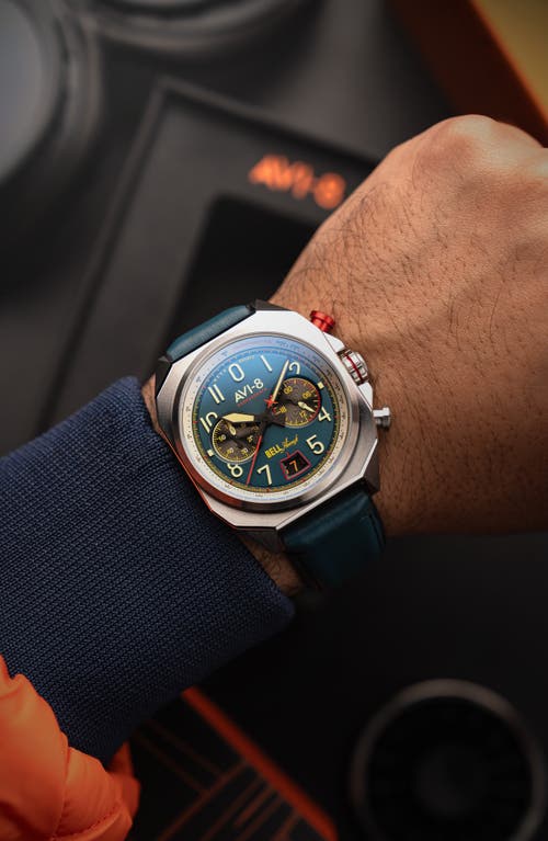 Avi-8 Bell X-1 Machbuster Chronograph Watch, 41mm In Green