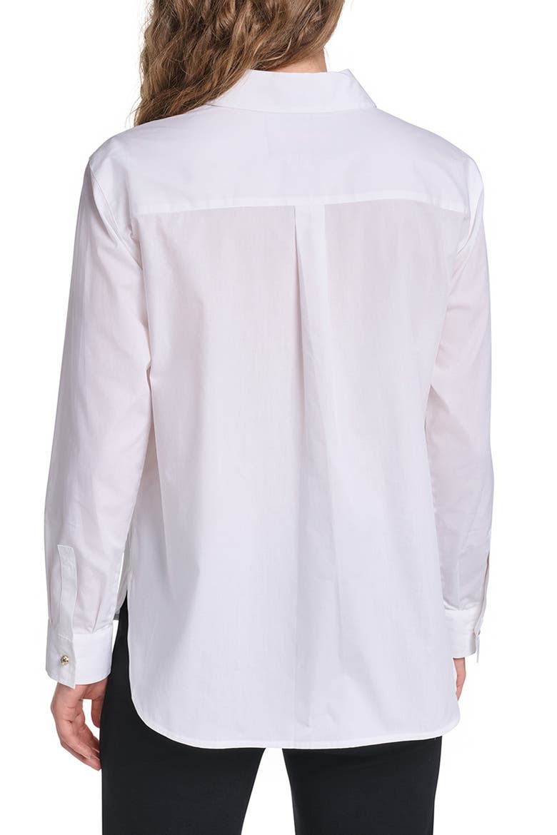 Graphic Cotton Button Up Shirt, Alternate, color, WHITE