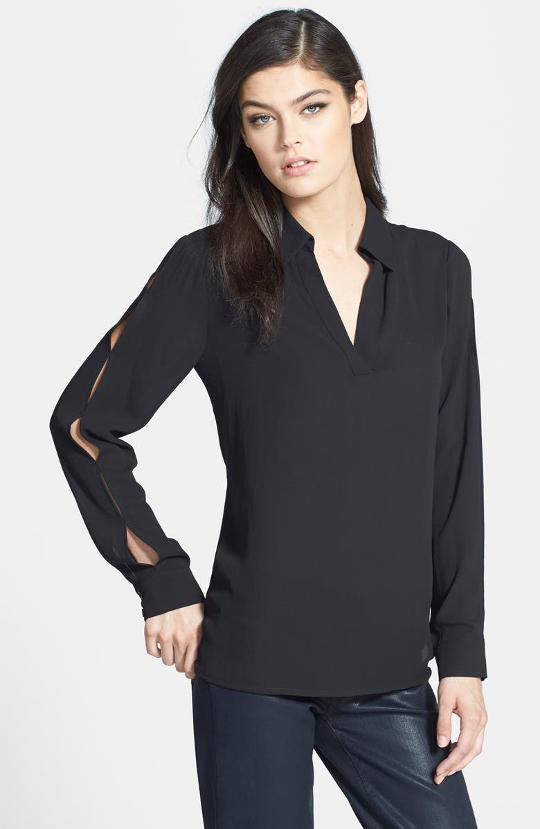 Ro & De Split Seam V-Neck Blouse, Main, color, 
